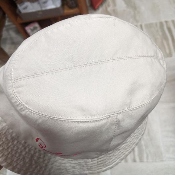 Burberry Reversible Bucket Hat Plaid British Tan Red Script - Picture 4 of 12